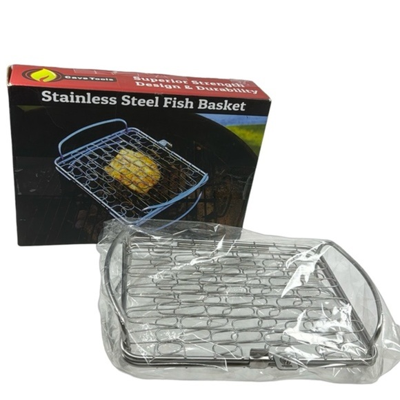 **Cave Tools Stainless Steel Fish Basket - Grill Master 9.5x7 in**‎ - Picture 1 of 7